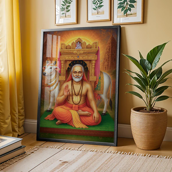 Raghavendra Swamy Portrait Artwork – 14 x 21 Inch